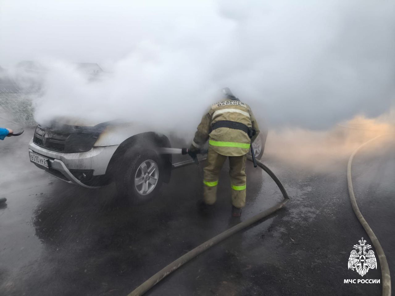 В Чувашии в один день сгорели две бани и автомобиль