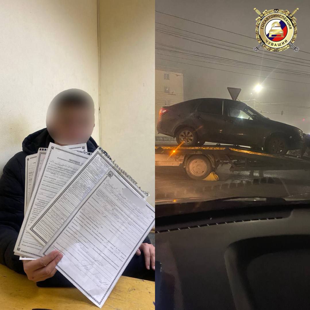 Бесправный водитель, отказавшийся от медосвидетельствования, задержан в Чебоксарах