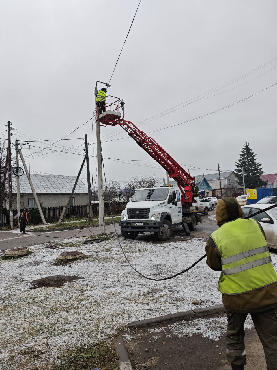 В Чебоксарах проводится работа по восстановлению уличного освещения