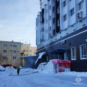 Ликвидирован пожар в торгово-офисном центре Чебоксар