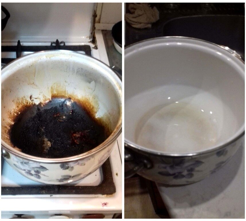 Как быстро очистить пригоревшую кастрюлю без усилий