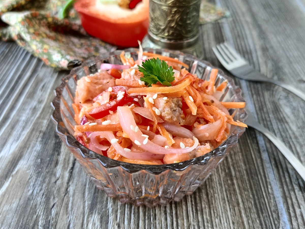 Сочный хе из форели: деликатес с овощами и ароматами востока