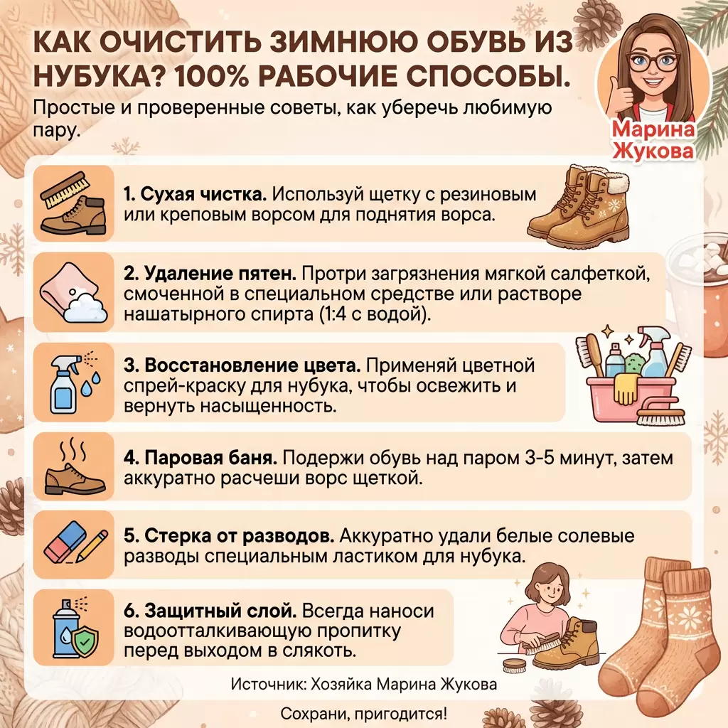 Как вернуть к жизни зимнюю обувь из нубука