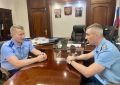 Прокурор Чувашской Республики Эдуард Гиматов провел рабочую встречу с врио начальника ГУ МЧС России по Чувашии Владимиром Закутаевым